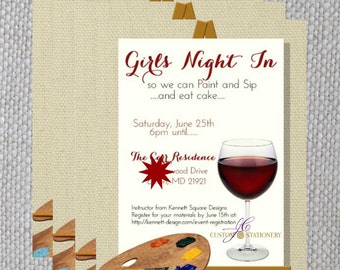 paint and sip invitation template free