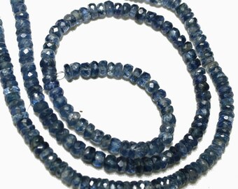 Kyanite faceted rondelles. Select a size: 4.5mm - 5.5mm