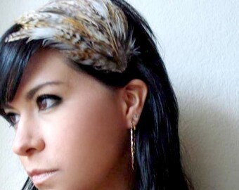 feather headband or hair clip - bohemian feather fascinator - bridesmaid feather hair piece - hair accessories for women - women gift - EVA
