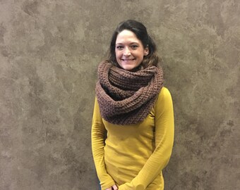 Chunky infinity scarf, oversized infinity scarf, crochet infinity scarf, winter scarf