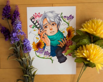Samurai Love Ballad Party -Kirigakure Hotaru, original copic marker art