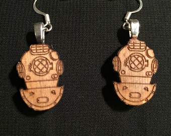 Lasercut Scuba Diver Earrings