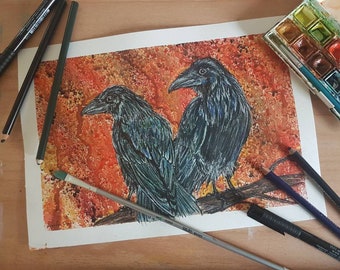 Crow painting