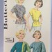 Vintage Butterick Sewing Pattern Misses' Shirt Blouse Overblouse
