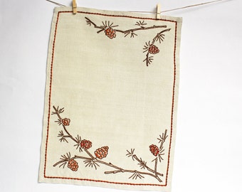 Vintage French Hand Embroidered Table Linen