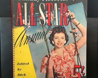 1950 Sunday Pictorial All Star Annual - Softback - Vintage Book on Movies, Cinema, Film Stars - Hollywood and British Interest