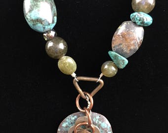 Tiny Key and Semiprecious Stones