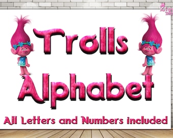 trolls alphabet etsy