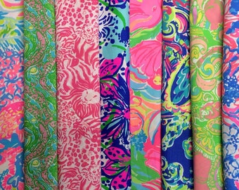 Pick Your Lilly Pulitzer Fabric Cat Collar- Custom Breakaway Safety Buckle