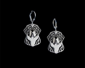 St. Bernard earrings - sterling silver