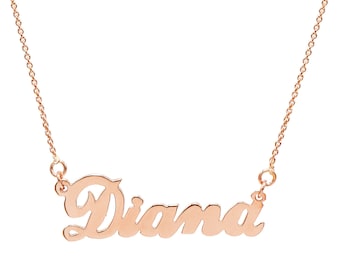 14K Rose Gold Personalized Name Necklace - Customize with Any Names