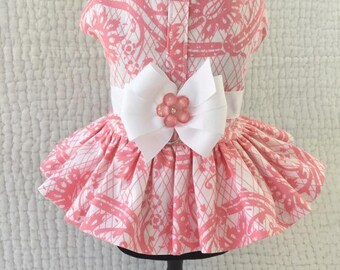 Shabby Chic Dog Harness Vest for Girl Dog Custom Made