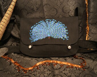 Big shoulder bag-big bag-Peacock