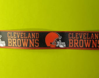 7/8 Grosgrain Ribbon Cleveland Football
