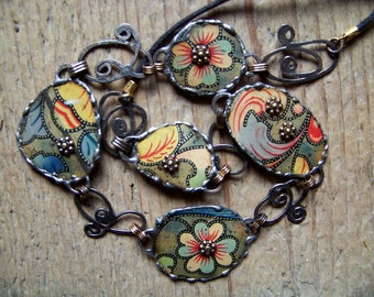 Recycled tin Neclace * 6