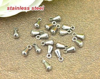 50 pcs of Stainless Steel drop pendant,Teardrop pendant,small drop pendant,end of the extended chain