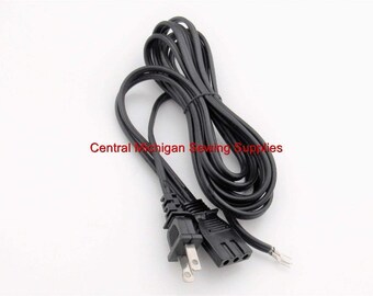 Singer Sewing Machine Power Cord Fits 9005, 9008, 9010, 9015, 9018, 9022, 9027, 9030, 9032, 9034, 9044, 9408, 9420, 9423, 9432, 9444