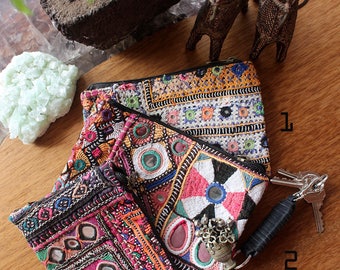 One Of A Kind Boho Purse, Banjara Tribal Boho Wallet, Embroidered Purse, Bohemian Gift, Festival Accessories For Women Gift