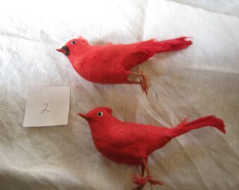 vintage spun cotton red birds 2