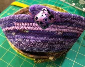 Purple Ringcatcher Coiled Clothesline bowl #3