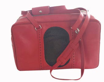 Transport bag for dogs // Cats // Leather bag // Dog and cat carrier // For small dogs and cats