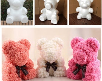 19 x 17 x 11 cm Unfinished Foam Bear /wedding / Mother's day accessories (th.g)