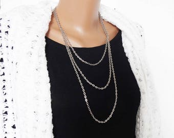 Long Multi Strand Necklace