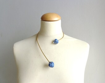 Brass wire choker necklace minimal necklace