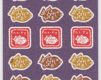Japanese Taiyaki Washi Stickers - Reference A3636