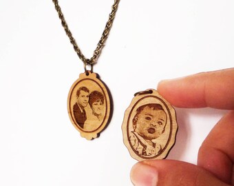 Portrait Necklace (custom engraving)