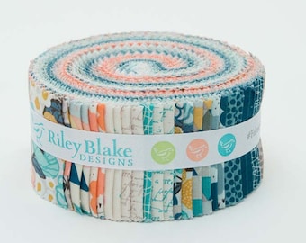 Riley Blake - Ava Rose Rolie Polie/Jelly Roll by Deena Rutter - 40, 2.5" x 42" Fabric Precut Strips