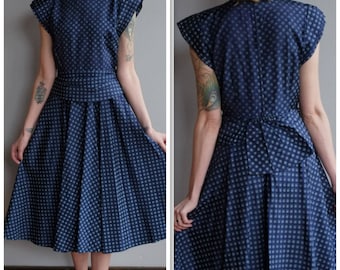 1950s Dress // Sweet Sue Polka Dot Dress // vintage 50s dress