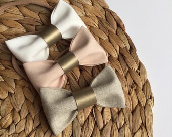 Baby headband, newborn headband and bow, baby girl headband, baby hair bow headbands, newborn baby girl gift