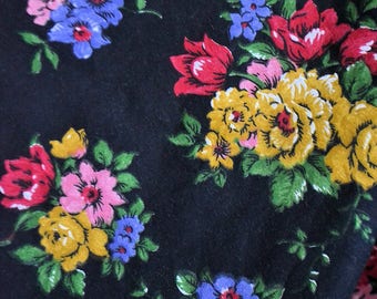 Antique french cotton fabric, 1920s