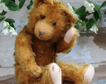 Antique teddy bear 1930-40's Mohair, Humpback.