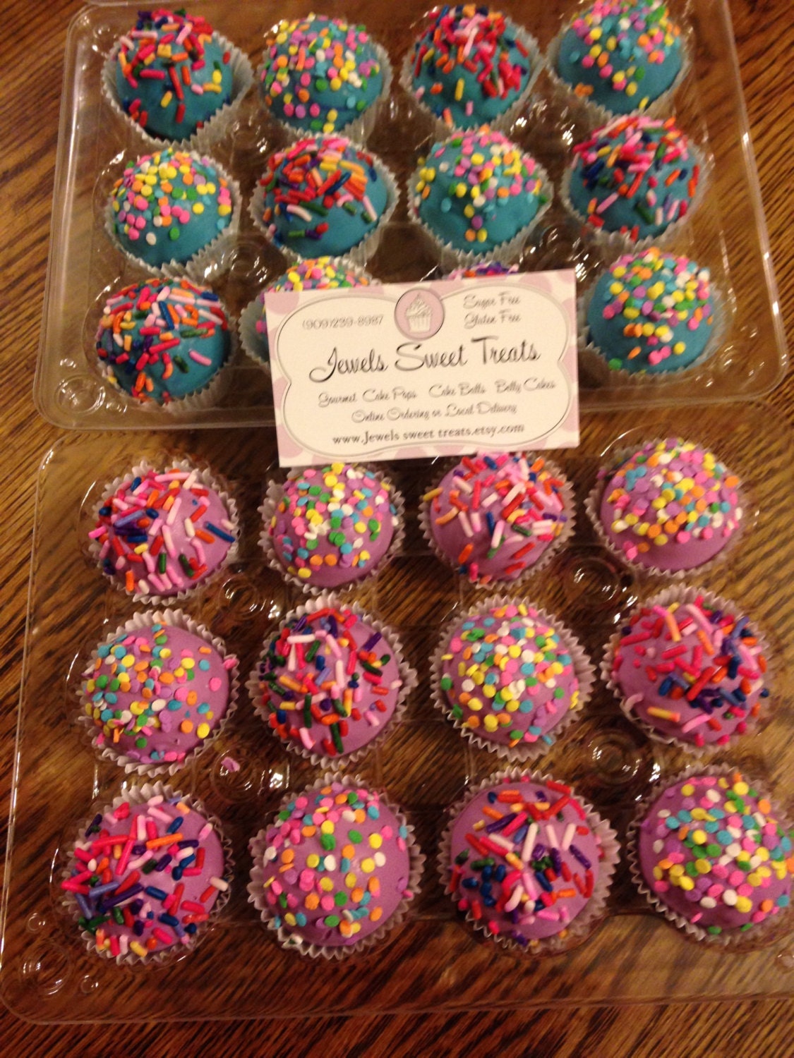 12 Sugar Free Cake Balls Or Cake Pops Gift Box or any