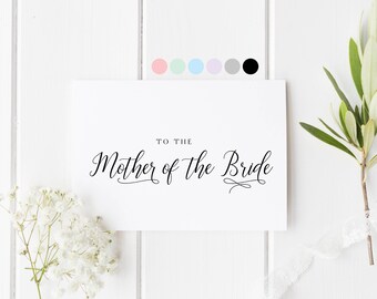 Mother Of The Bride Card, To The Mother Of The Bride, To My Mom On My Wedding Day, Mum In Law Card, Card For Mother In Law, Mom Wedding Day