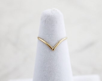 V Midi Ring, V-Shaped Ring, V ring, V midi ring, V pinky ring, Dainty ring, Staking ring, Thin Ring, Trendy ring