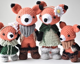 Fox Family Crochet Amigurumi Pattern / Photo Tutorial