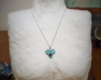 Soldered fused glass pendant