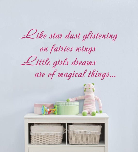Wall Decals Quotes Little girls dreams Quote Decal Wall