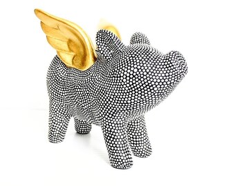 Flying pig coin bank piggy bank pigs with wings