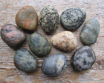 Natural Beach Stone Cabinet Knobs MULTI COLOR Stone Drawer Pulls
