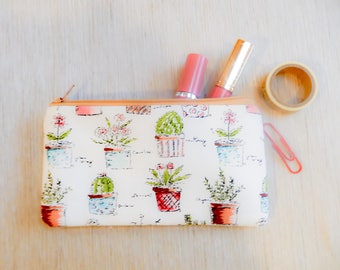 Cactus Make Up Bag/ Gift for Her/ Gift for Mom/ Valentines Day Gift/ Cactus Gift for Women/ Gift for Wife/ BFF Gift/ Sister Gift/ Pouch