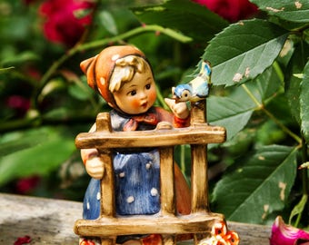 Sale 20% Off! Hummel Figurine Signs of Spring Vintage TMK4 203 2/0 1960s Goebel West Germany Figurine