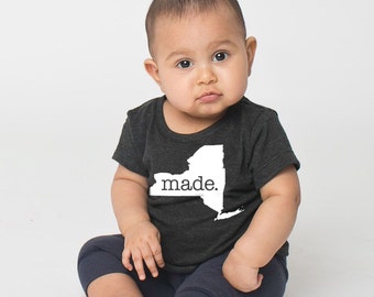 New York 'Roots' or 'Made' Tri Blend Baby T-Shirt - Infant Boy and Girl Tee