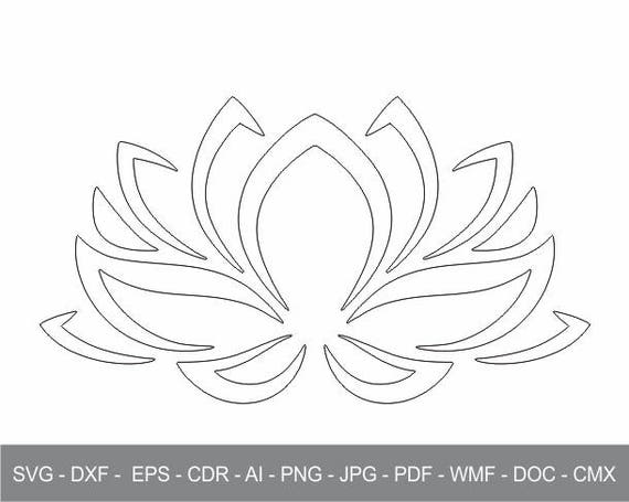 Download Lotus Flower SVG, Lotus Flower Clipart, Cricut Files ...