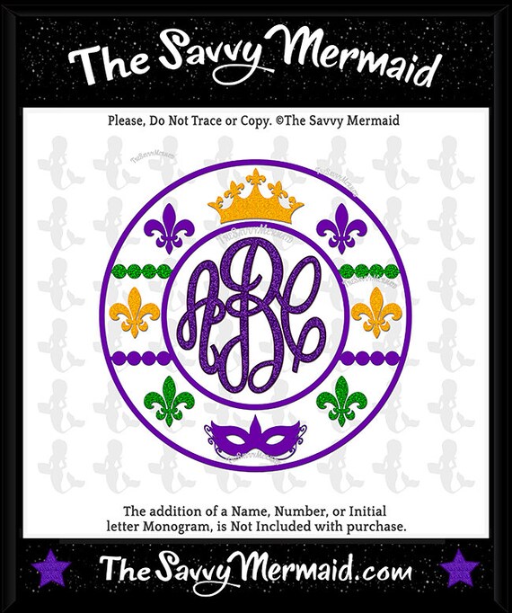 Download Mardi Gras Monogram SVG Mardi Gras SVG file Fleur De Lis Svg