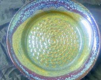 Garlic grater plate Azurite blue