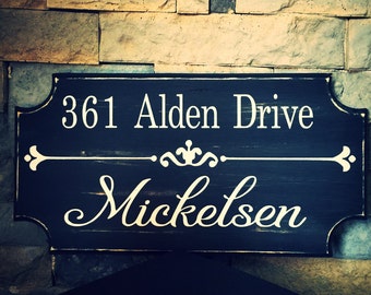 Double Sided Mailbox Sign. Name Sign. Address Sign. Address Plaque. Housewarming Gift. Personalized Address Sign. Routed Address Sign.